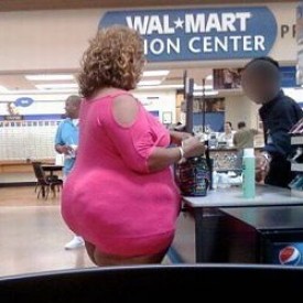 Fat Wife In Mini Skirt In Wal Mart